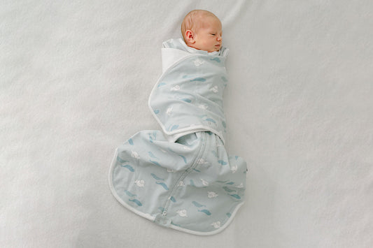 1.0 TOG Organic Cotton Swaddle Sleep Bag - Baby Beluga