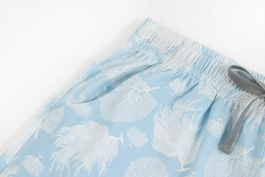 Women's Bamboo Jersey Short Sleeve PJ Set - Sea Fan