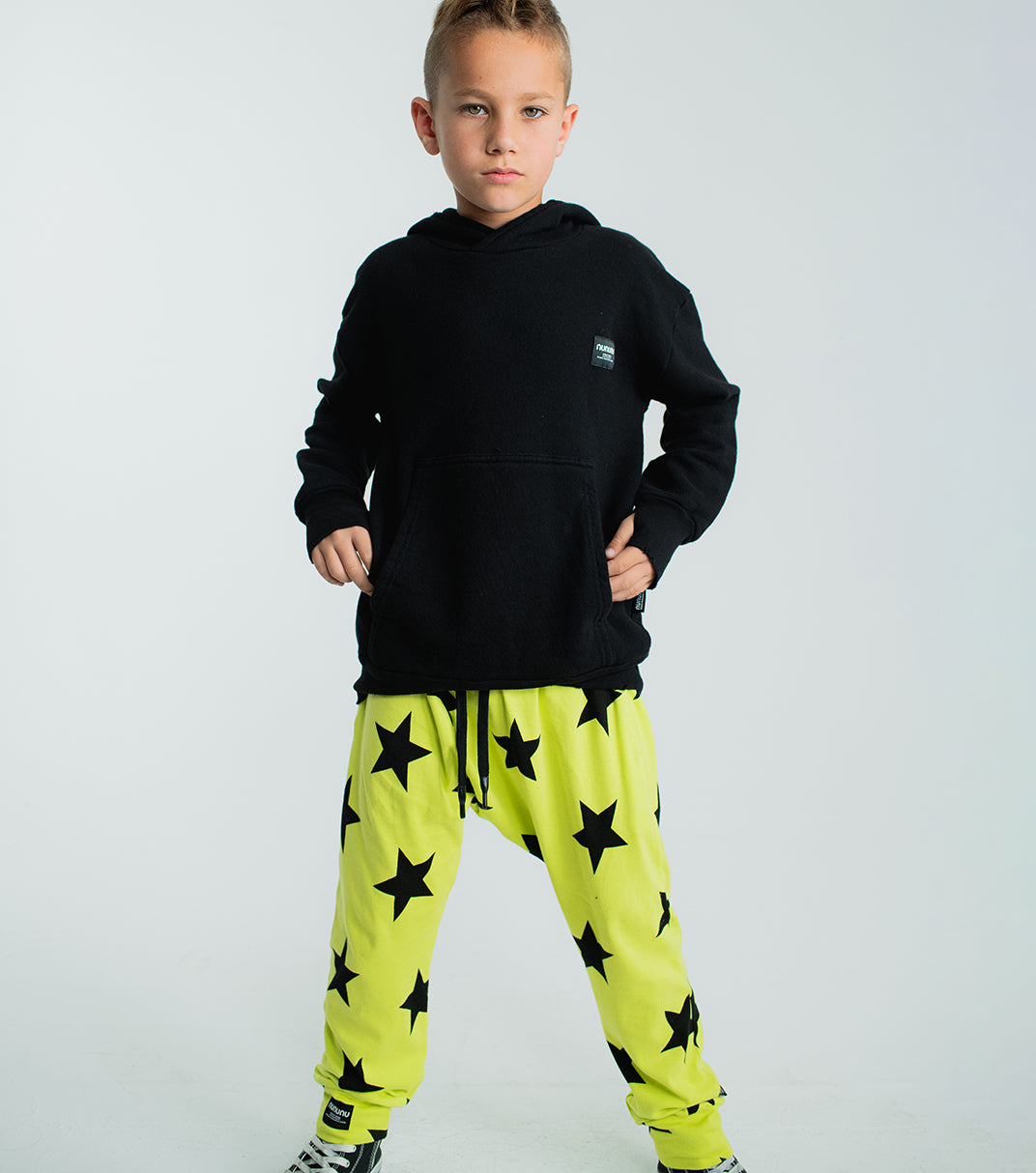 STAR BAGGY PANTS - HOT LIME