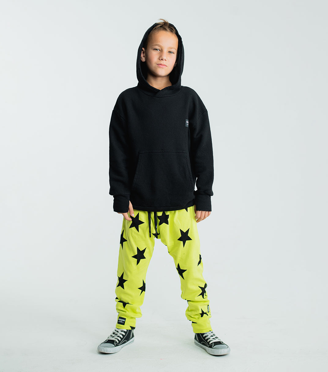 STAR BAGGY PANTS - HOT LIME