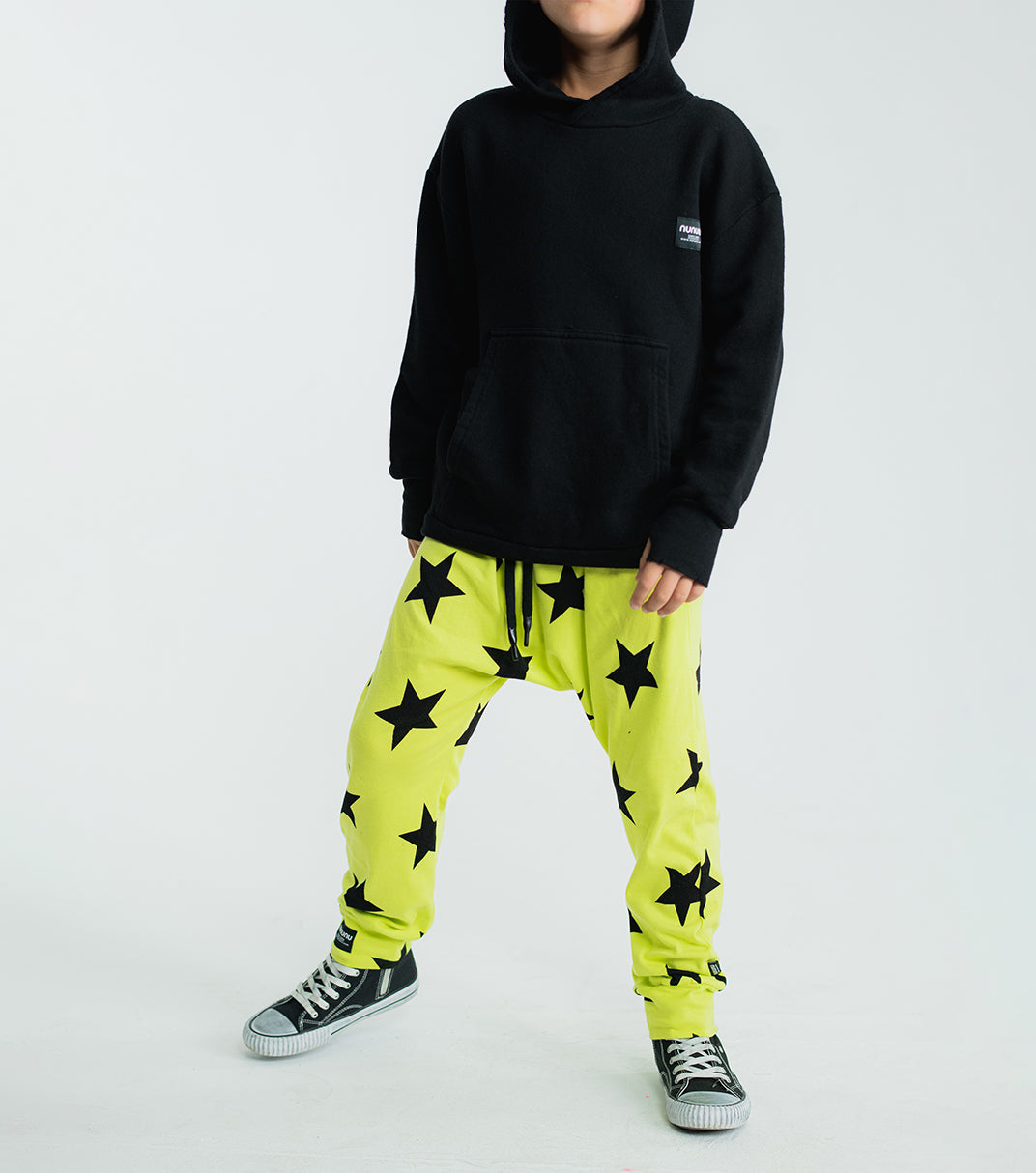 STAR BAGGY PANTS - HOT LIME