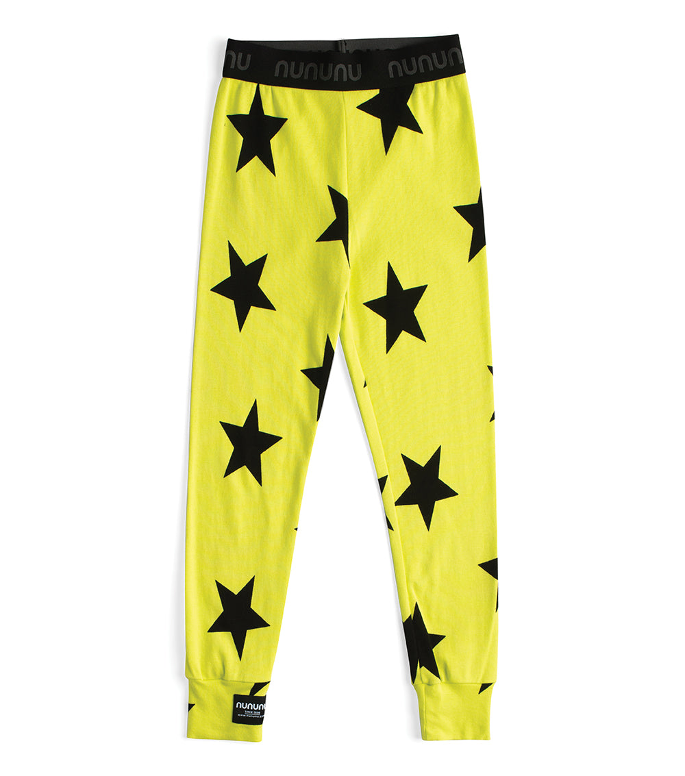 STAR LEGGINGS - HOT LIME