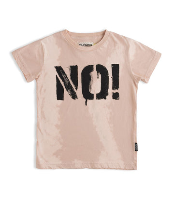 NO! T-SHIRT, BLEACHED NUDE