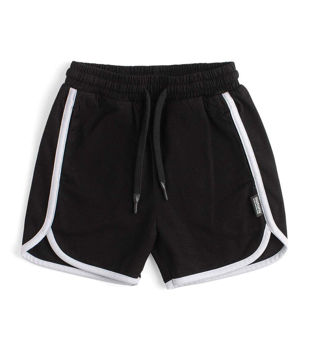 RETRO GYM SHORTS - BLACK