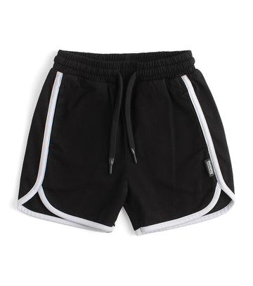 RETRO GYM SHORTS - BLACK