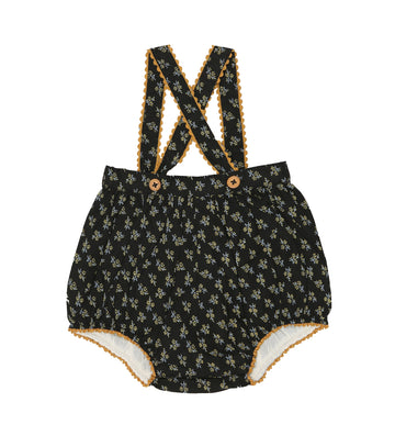 DUNLIN BABY ROMPER,BLK/YELLOW SMALL FLORAL - Cémarose Canada