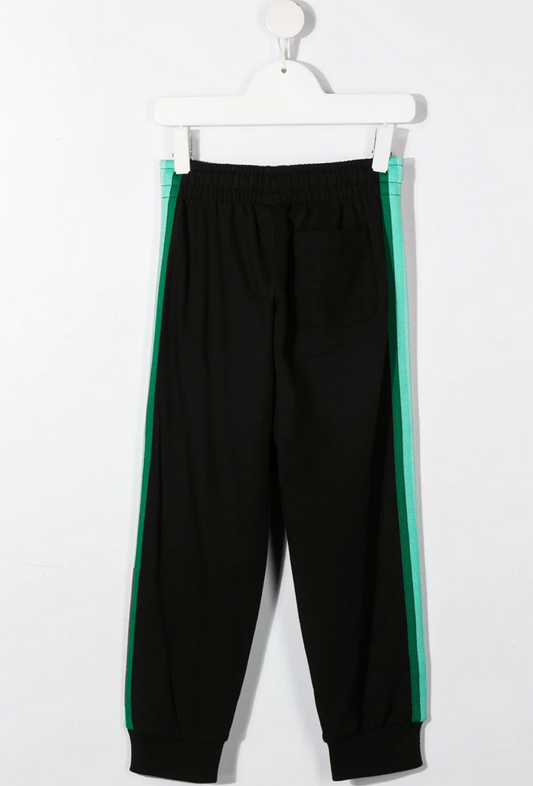 PANT WITH RACER STRIP AND LOGO TRIM,BLK GREEN - Cémarose Canada