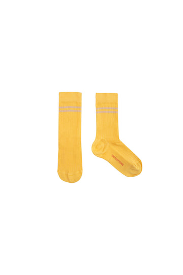 STRIPES MEDIUM SOCKS yellow/light nude - Cemarose Children's Fashion Boutique