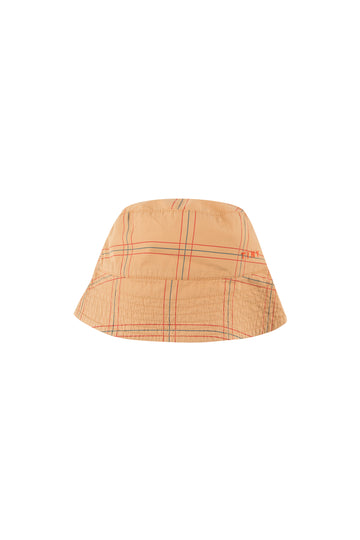 CHECK BUCKET HAT toffee/red - C??marose Canada