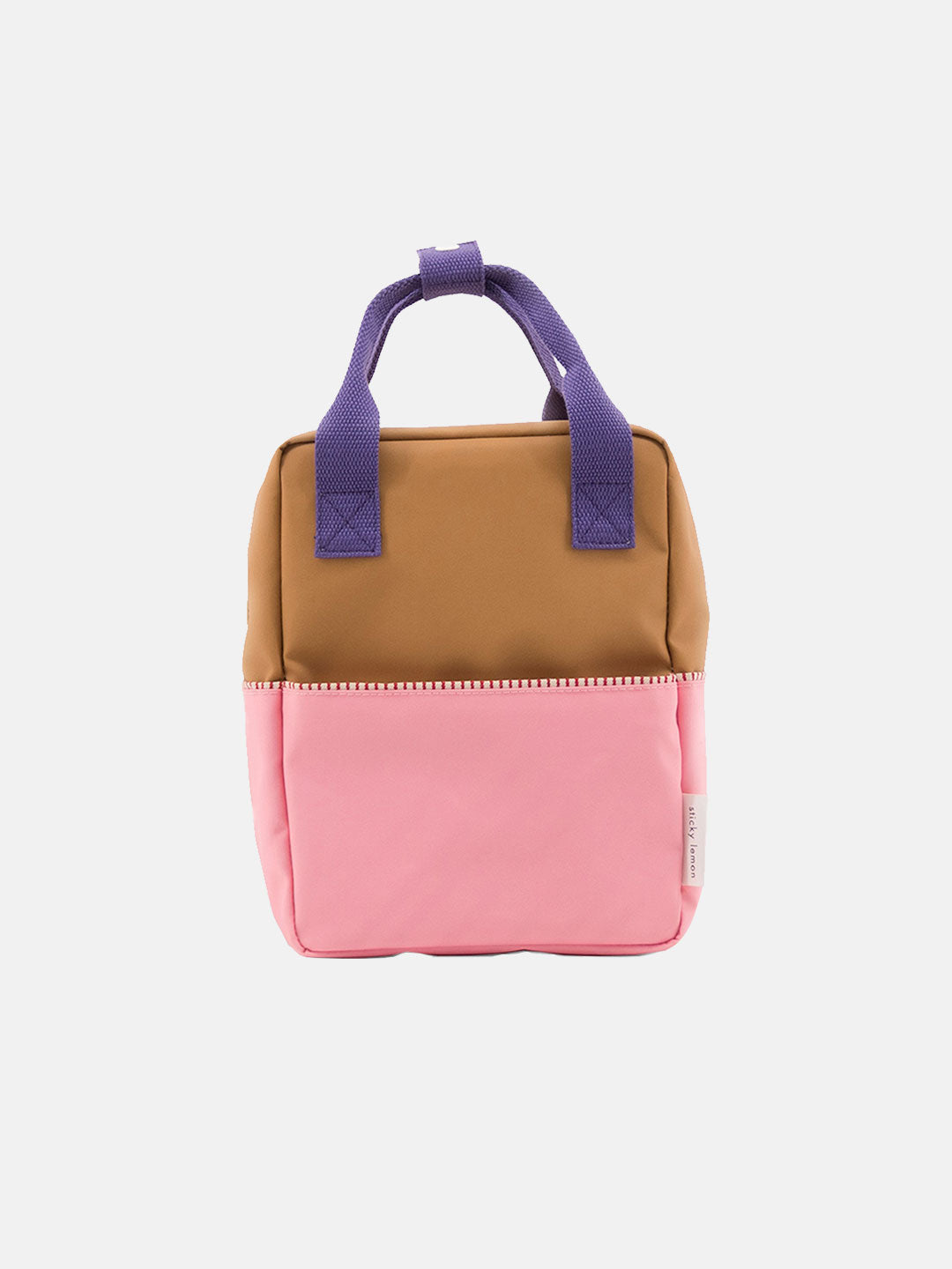 (Small backpack) colour blocking - Sticky Lemon -puff pink+panache gold+lobby purple - Cémarose Canada