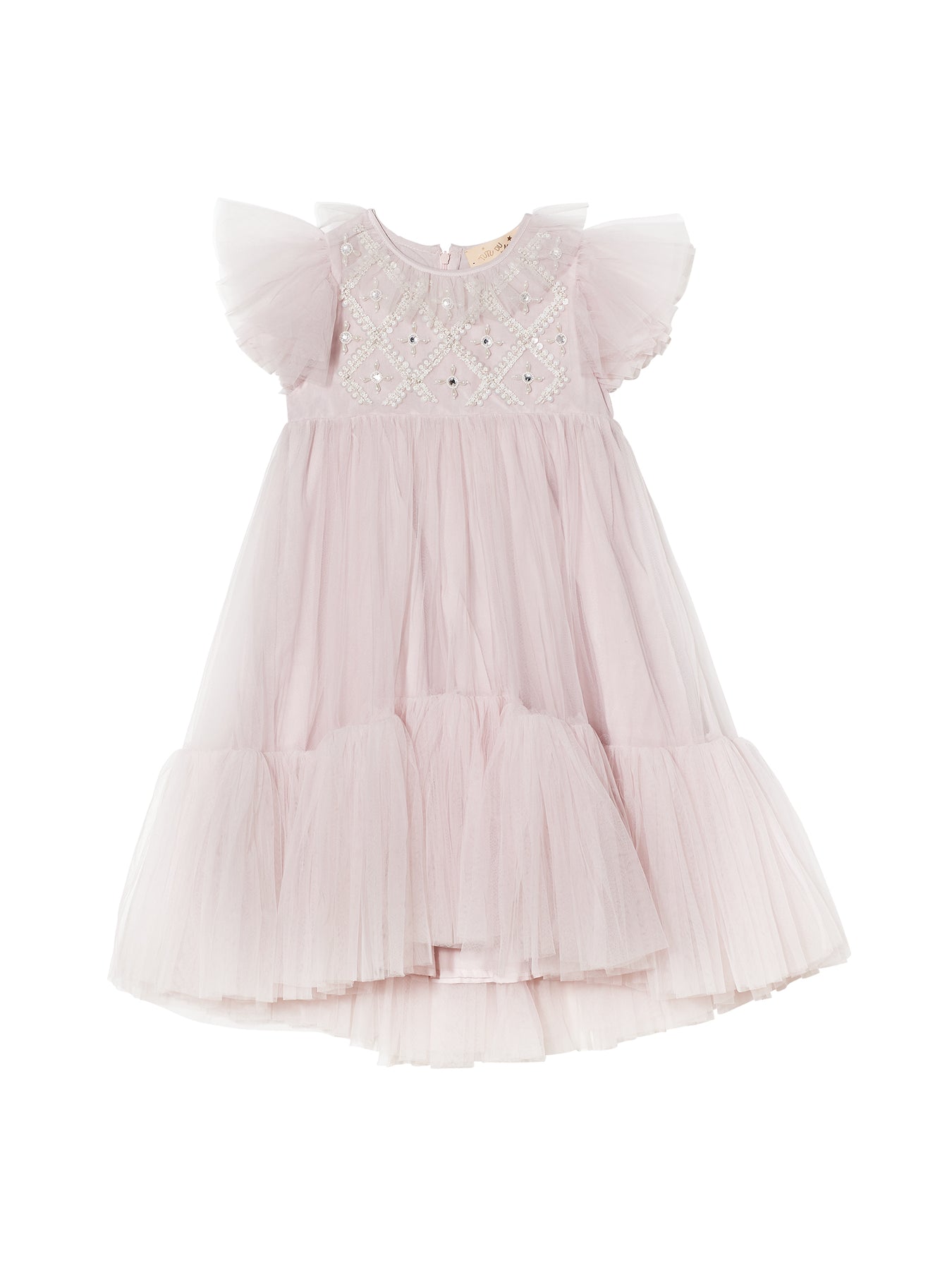 ROMY TULLE DRESS, CRYSTAL PINK