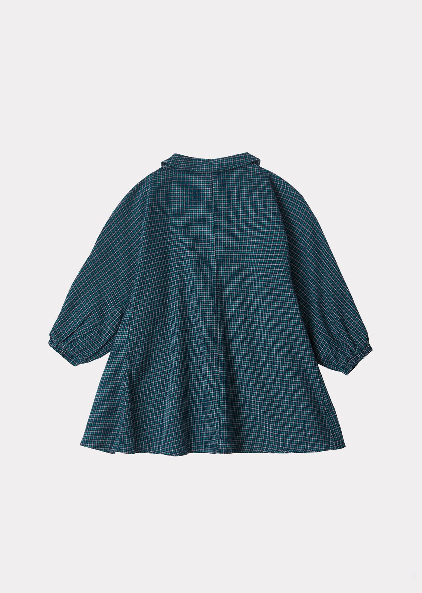 VENUS DRESS, BLUE/GREEN CHECK