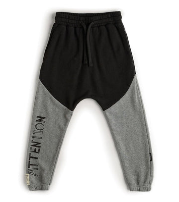 DIVISION BAGGY PANTS, BLACK/DUSTY HEATHER GREY