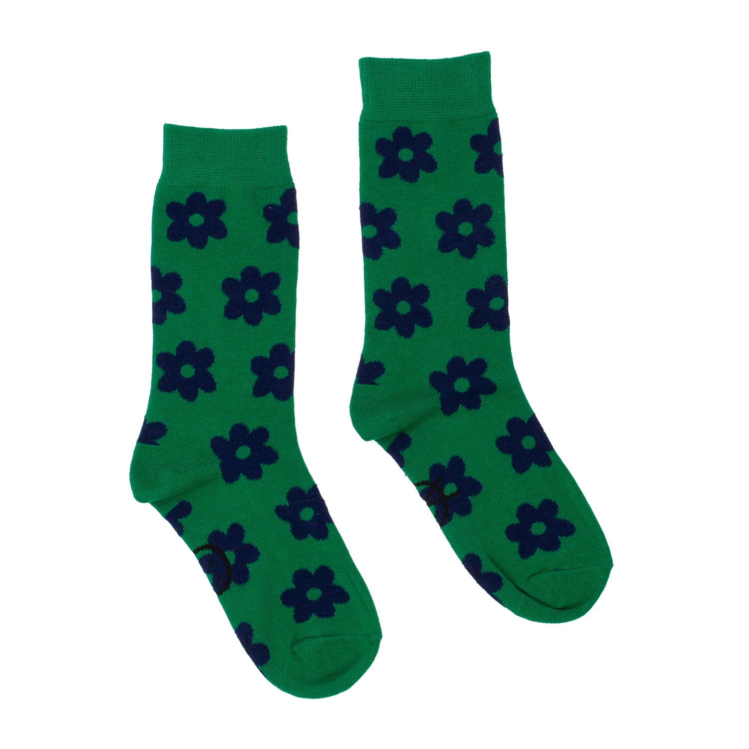 FLOWER SOCK - GREAT GREEN NAV