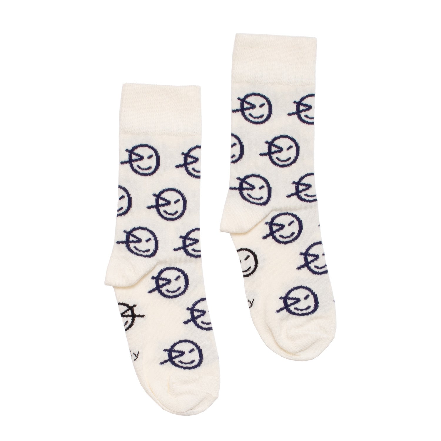 WYNKEN MULTI ANKLE SOCK - CHALK NAVY
