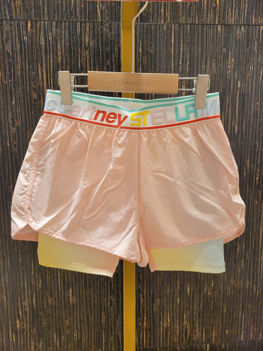 GIRL ACTIVE SHORTS WITH STELLA LOGO TAPE - PINK