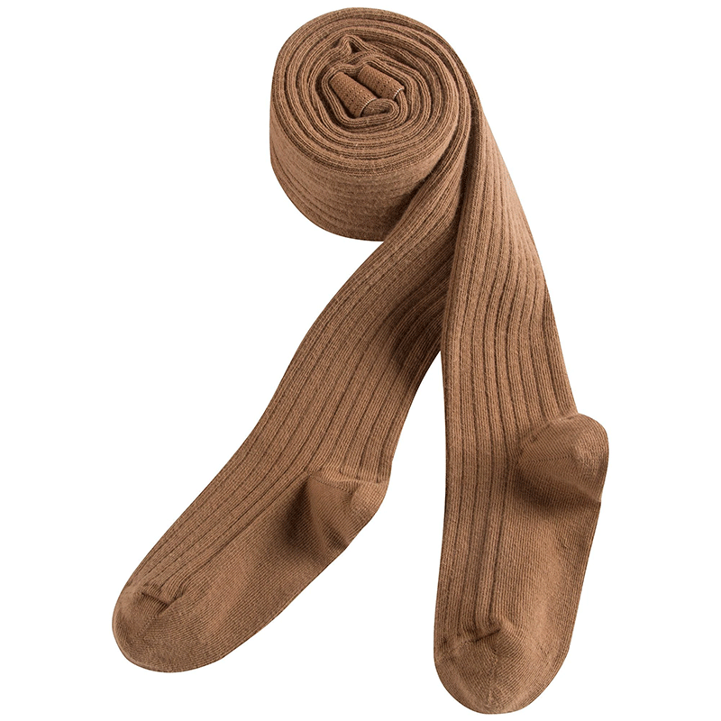 Girls Camel Ribbed Tights - Cemarose Children's Fashion Boutique