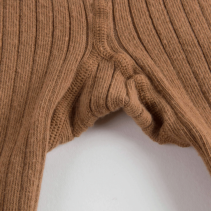 Girls Camel Ribbed Tights - Cemarose Children's Fashion Boutique