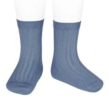 Basic rib short socks,French Blue 2.016/4 449 - Cémarose Canada
