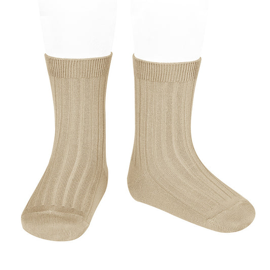 Basic rib short socks, Nougat 2.016/4 316 - Cémarose Canada