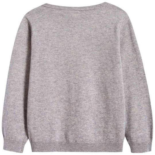 Girls Chine Grey Sweater - Cemarose Children's Fashion Boutique