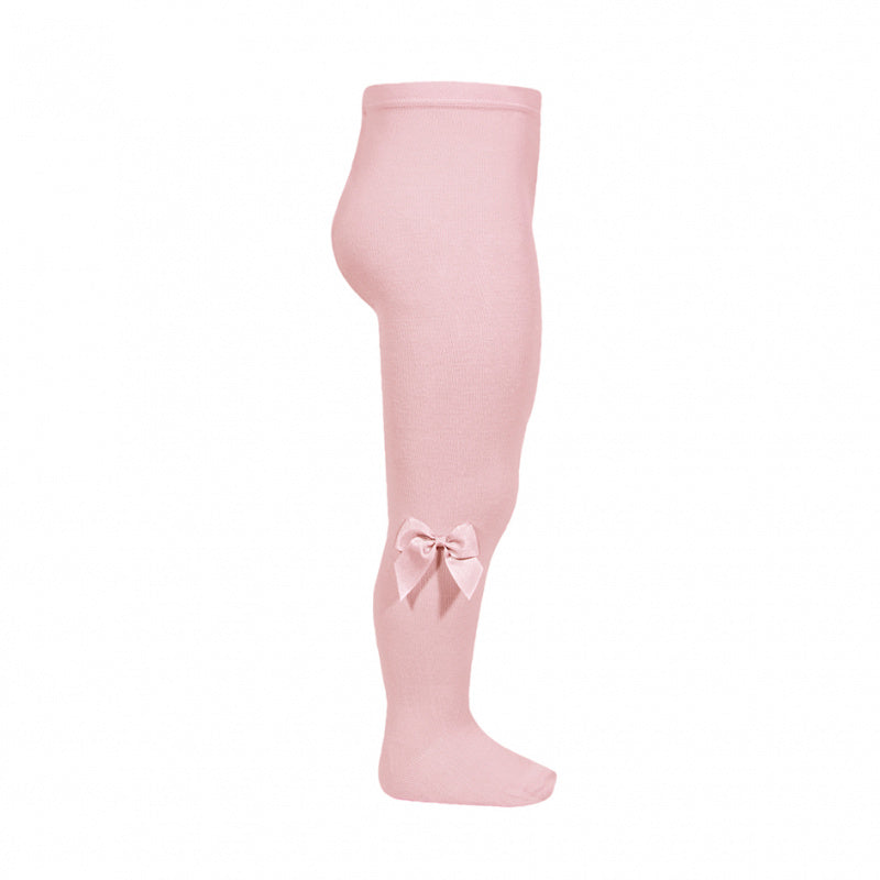 COTTON TIGHTS WITH SIDE GROSSGRAN BOW,PALE PINK 2.482/1 526 - Cémarose Canada