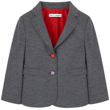 Boys Melange Grey Jacket - Cemarose Children's Fashion Boutique
