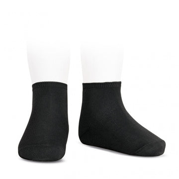 Elastic cotton ankle socks - Black