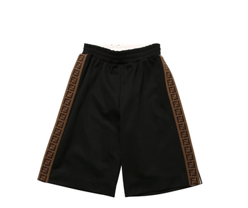 SHORTS WITH SIDE LOGO AND SNAPS,BLACK - Cémarose Canada