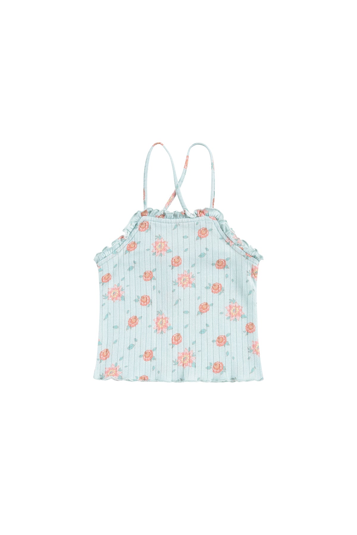 Tank Top Alasha Vintage Blue Flowers - Cémarose Canada