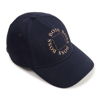 TWILL CAP, GOLD CIRCLE LOGO,NAVY - Cémarose Canada