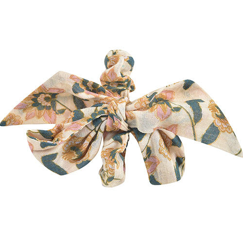 Scrunchie Kim Cream Flowers - Cémarose Canada