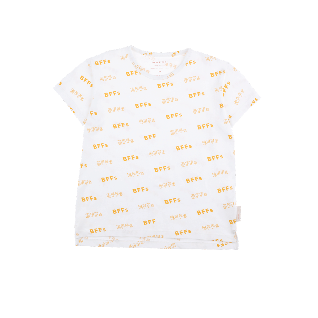 SS19-BFFs,SS TEE off-white/canary - Cemarose Children's Fashion Boutique