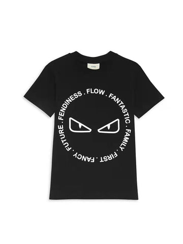 SS TEE WITH MONSTER EYES, BLACK