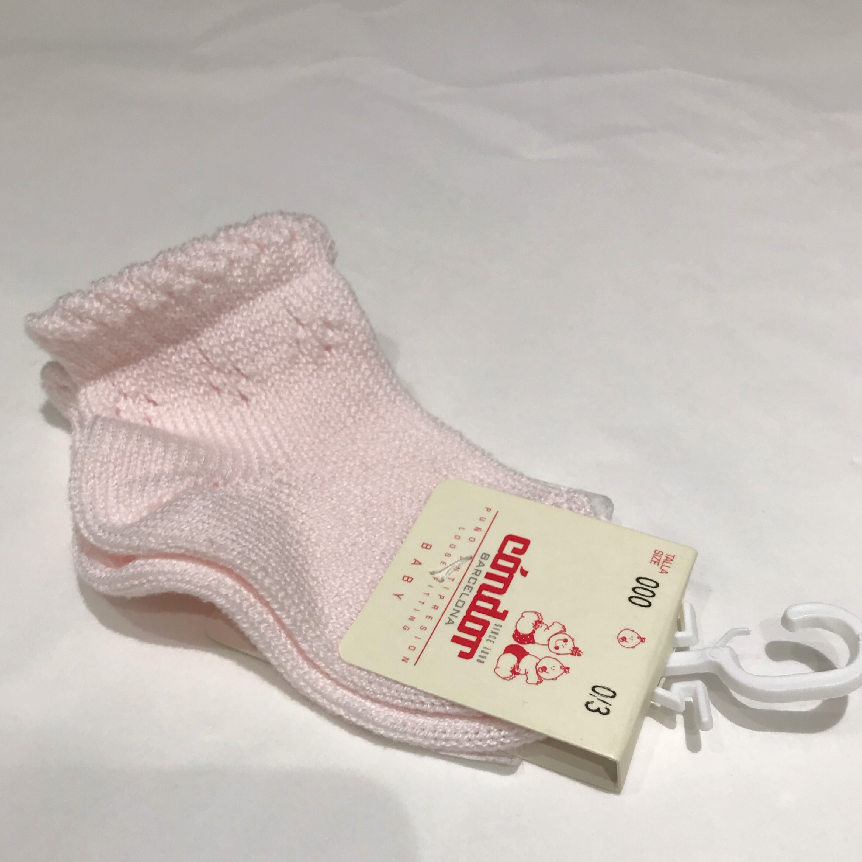 PERLE ANKLE SOCKS WITH OPENWORK DETAILS(Pink),2.542/4.500