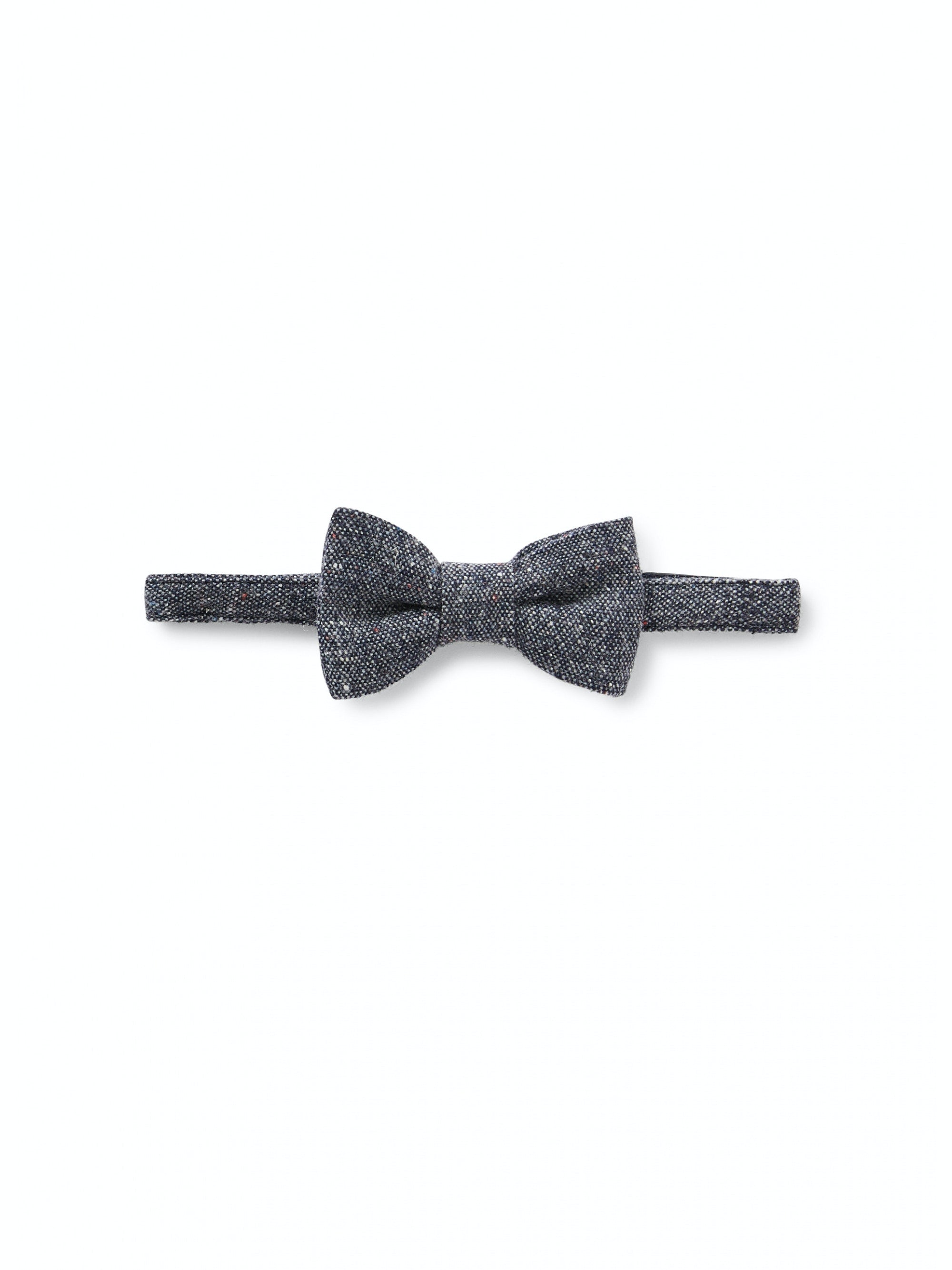 BOYS BOWTIE W/VELCRO, GREY SPOT