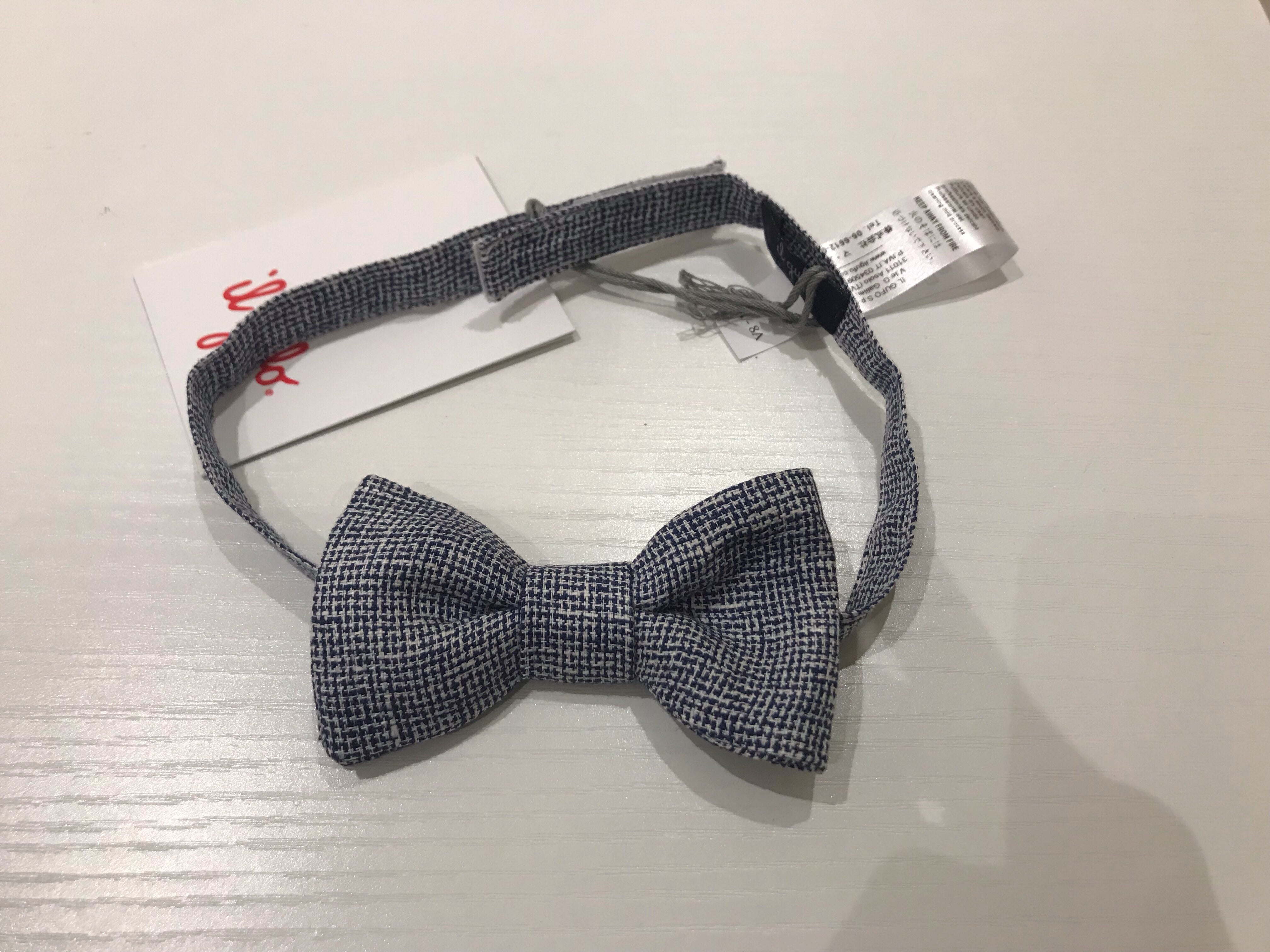 KID BOY LINEN BOW TIE, BLUE - C??marose Canada