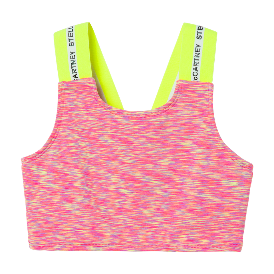 KID GIRL SPACE DYED SPORTS BRA,PINK