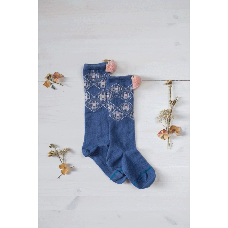 Girls Ardoise Cotton Socks - Cemarose Children's Fashion Boutique