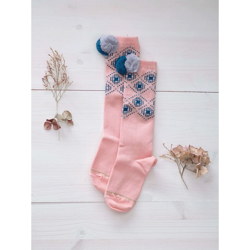 Girls Vieux Rose Cotton Socks - Cemarose Children's Fashion Boutique