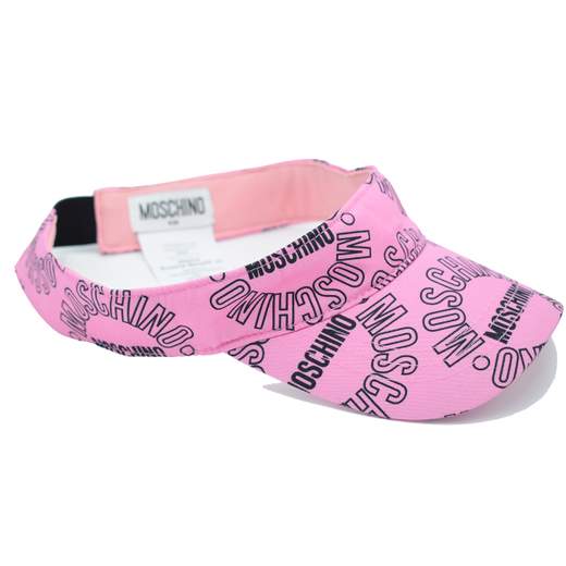 GIRLS ROUND TEXT LOGO ALLOVER PRINT VISOR