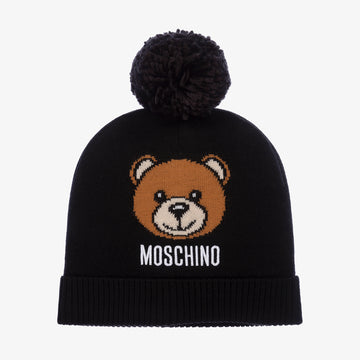 HAT WITH BEAR GRAPHIC AND LOGO - BLACK