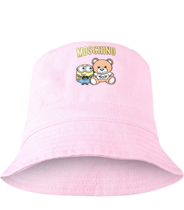 BABY BUCKET HAT WITH MINION GRAPHIC, SWEET PINK
