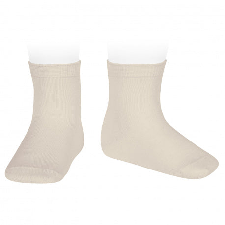 Plain stitch short socks - Linen