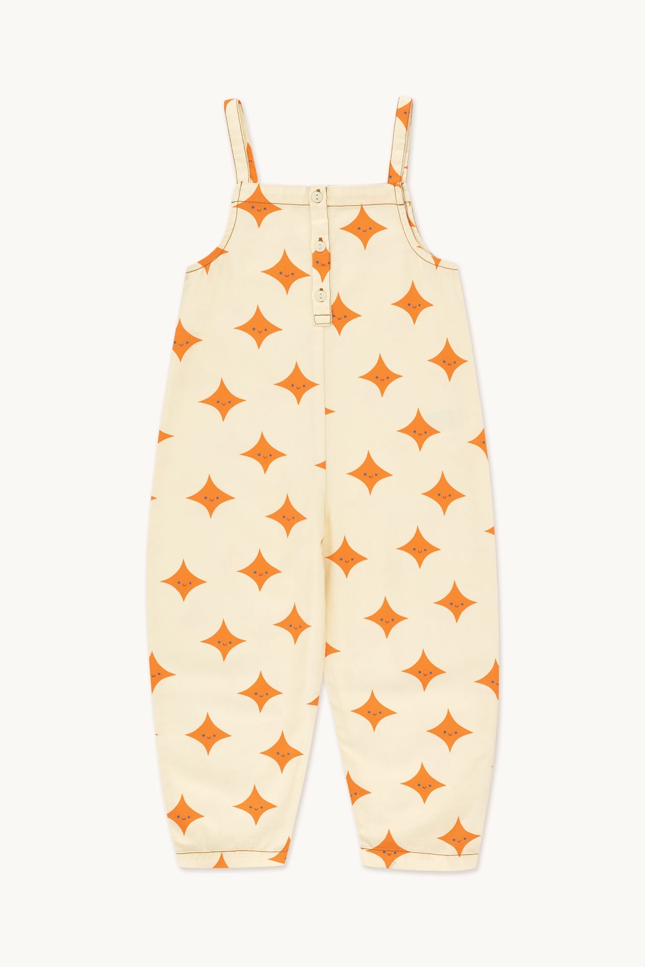 SPARKLE DUNGAREE *light cream/tangerine*