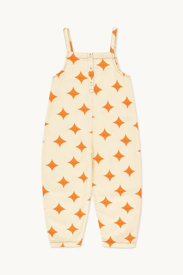 SPARKLE DUNGAREE *light cream/tangerine*