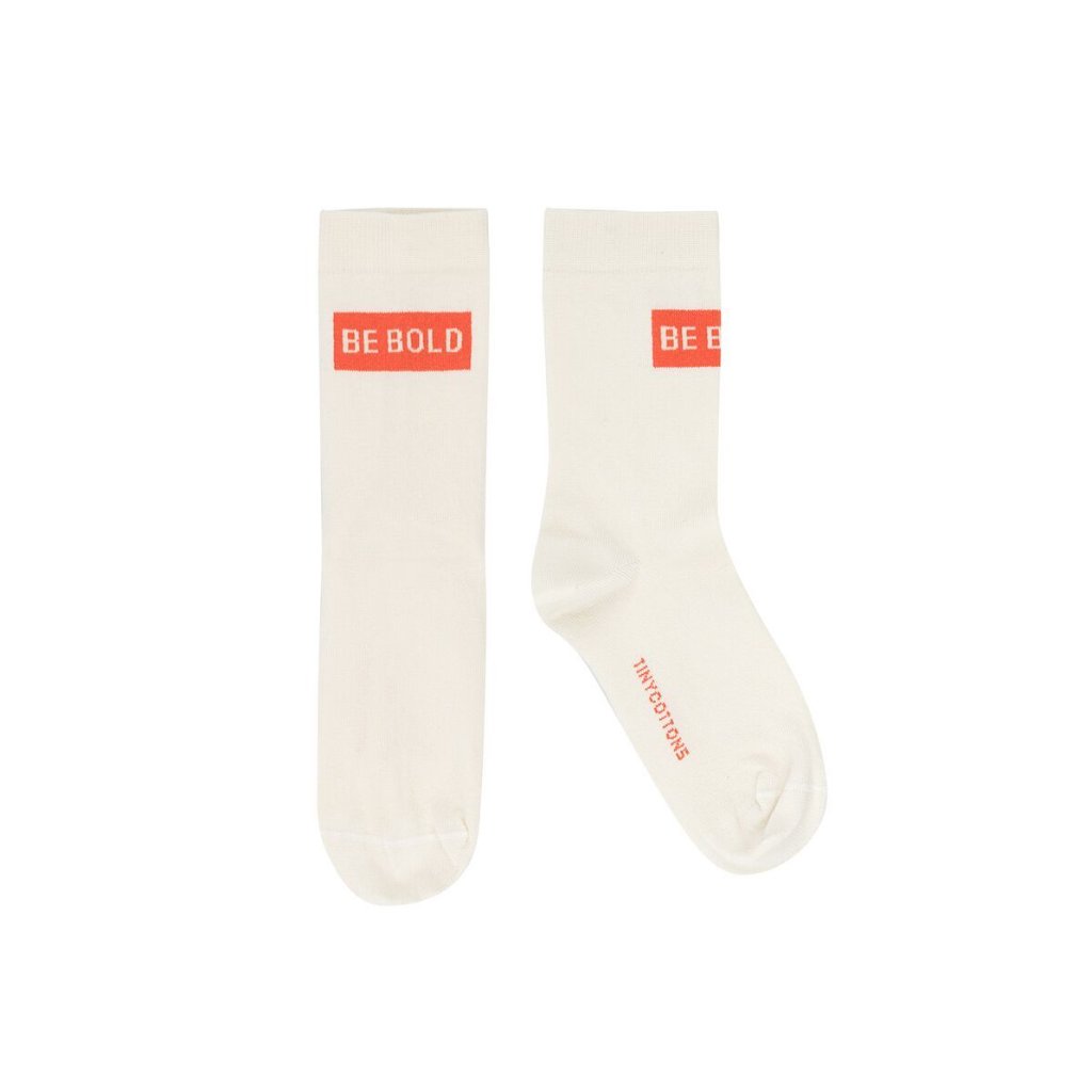 BE BOLD MEDIUM SOCKS, cream/red - Cemarose Children's Fashion Boutique