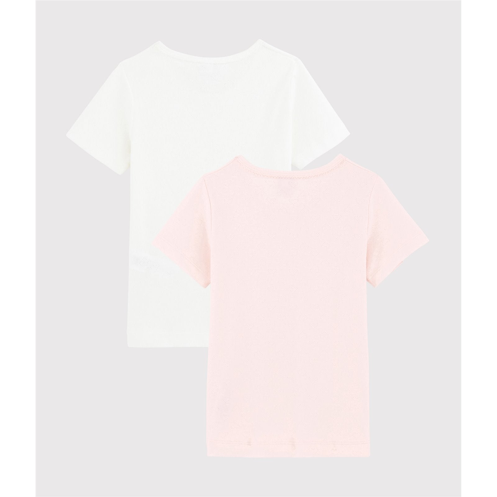 2 PCS GIRL TEE WITH HEART,WHITE/PINK - Cémarose Canada